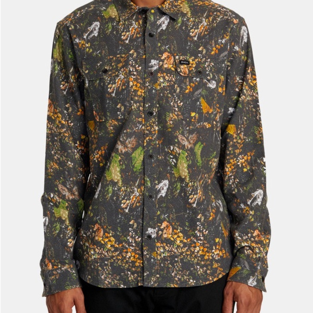 RVCA MSRP$76 Camouflage Long Sleeve Shirt